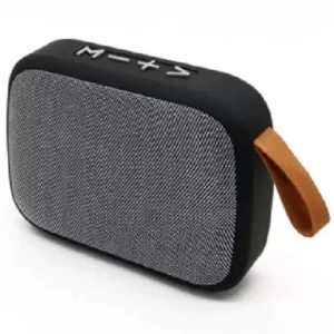 BOCINA BLUETOOTH, INALAMBRICA, RECARGABLE, STEREO C/RADIO FM, LECTOR USB Y MICRO USB, PORTATIL, ANTIDESLIZANTE, NEGRO/GRIS, C/CORREA, BROBOTIX 136469