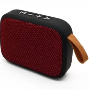 BOCINA BLUETOOTH, INALAMBRICA, RECARGABLE, STEREO C/RADIO FM, LECTOR USB Y MICRO USB, PORTATIL, ANTIDESLIZANTE, NEGRO/ROJO, C/CORREA, BROBOTIX 136476