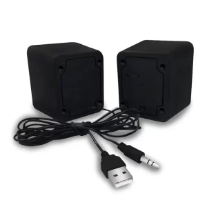 Sistema de bocinas TechZone 2.0 con conexión 3.5mm, ideal para laptop o pc.1 año de garantía.