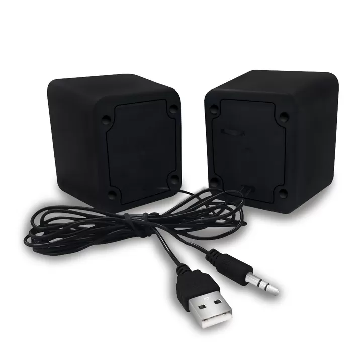 Sistema de bocinas TechZone 2.0 con conexión 3.5mm, ideal para laptop o pc.1 año de garantía.