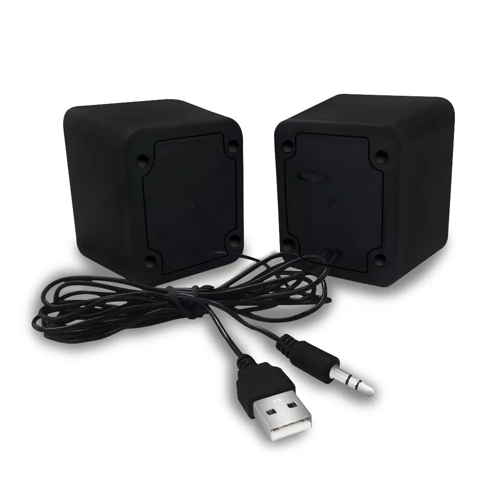 Sistema de bocinas TechZone 2.0 con conexión 3.5mm, ideal para laptop o pc.1 año de garantía. - Imagen 4