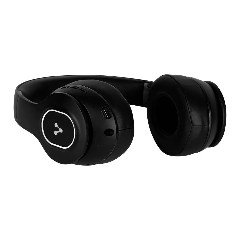 DIADEMA VORAGO HPB-350 BLUETOOTH/3.5MM/TF/FM 12HRS MANOS LIBRES PLEGABLES LUZ BLANCA - Imagen 2