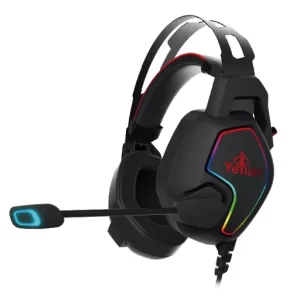 YEYIAN DIADEMA GAMER VICIOUS SERIE 3000, AURICULARES RGB, CON 4 TIPOS DE LUZ, CON MIC ALMOHADILLAS DE CUERO SINTETICO, USB MODELO: YDV-33403