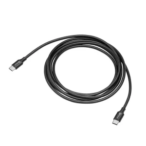 GETTTECH CABLE USB C A USB C VELOCIDAD DE TRANSFERENCIA RAPIDA, 2 METROS, COMPATIBLE CON DIFERENTES DISPOSITIVOS, COLOR NEGRO MOD. GCU-UCQC-01