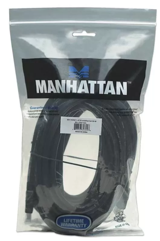 323246 Cable HDMI Macho a Macho, Blindado, Negro, 10 m; Con canal Ethernet, Canal de Audio de Retorno, Vídeo en 3D y Color Profundo. - Imagen 3