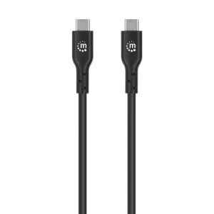Cable USB C MANHATTAN 354868, USB C, USB C, 0,5 m, Negro
