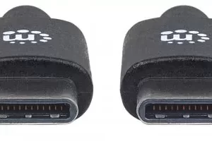 Cable USB C MANHATTAN 354875, USB C, USB C, 2 m, Negro