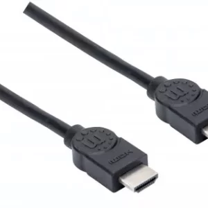 355308 Cable HDMI de Alta Velocidad, macho a macho,4K, blindado, Longitud 1.5m, Color negro