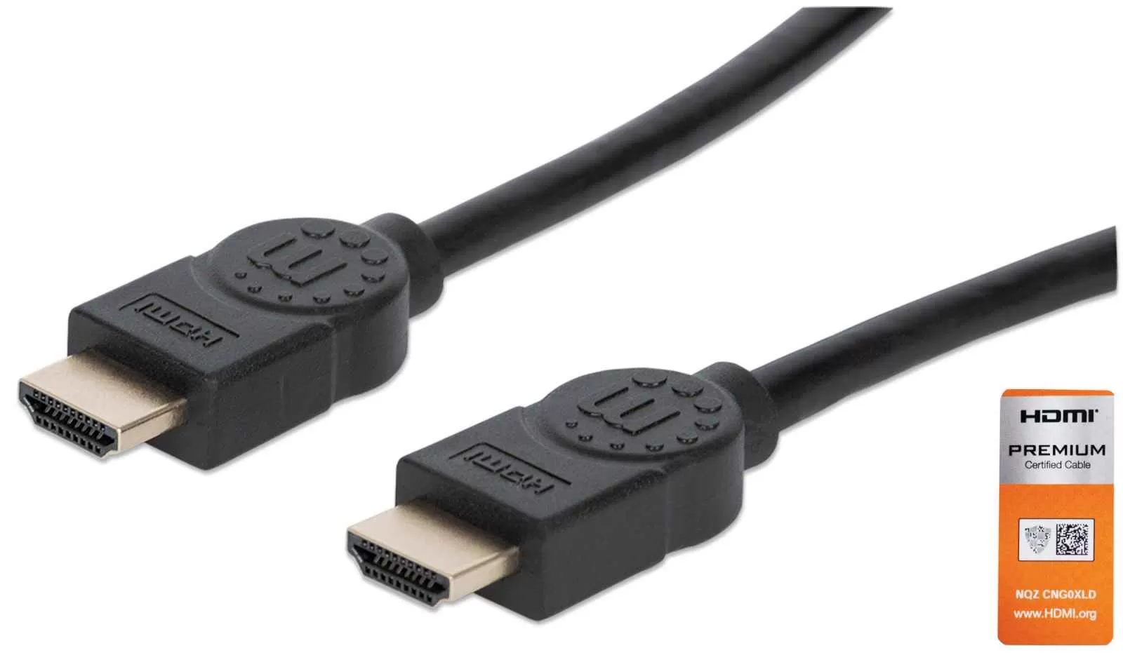 355346 Cable HDMI de Alta Velocidad con Canal Ethernet, Versión Premium 1.8m; Cable Premium HDMI Certificado, video UHD 4K 60Hz, 3D y Color Intenso