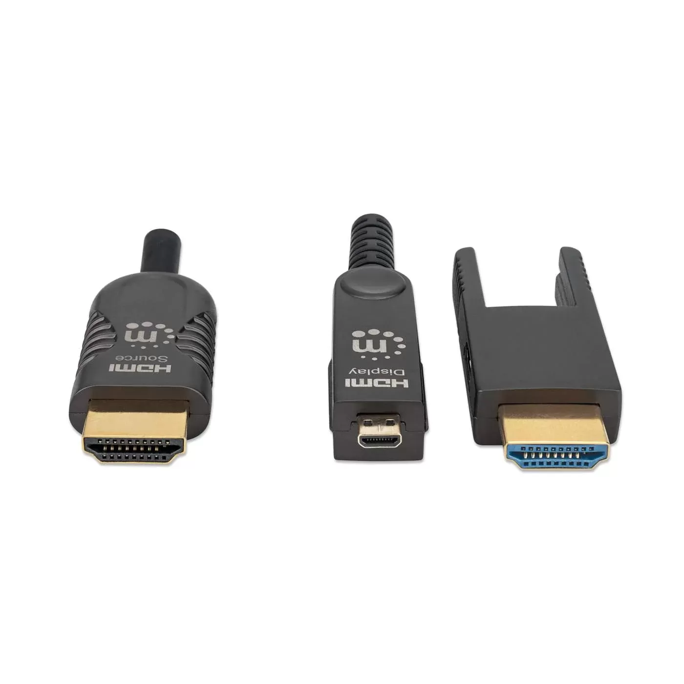 353243 Cable Óptico Activo HDMI macho a Micro HDMI macho, de Alta Velocidad con conector HDMI desmontable 20 mts