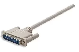 314770 Cable Null Modem para Impresora con conector DB9 hembra a DB25 macho, 1.8m. Blindado y sellado