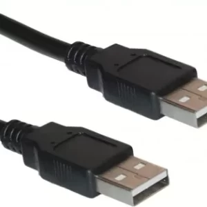 Cable USB tipo A-A BROBOTIX, USB A, 1,8 m, Negro