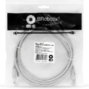 Cable de Red, Cat5e, 50 Cms, RJ-45, RJ-45, 100% cobre, Macho/Macho, contactos c/baño de oro, Gris, 497127 BROBOTIX