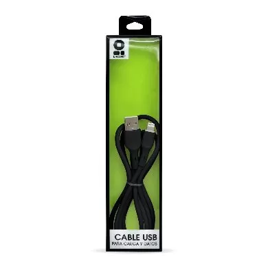 Cable Lightning BROBOTIX 963158, USB V2.0., Lightning, Negro, 1m - Imagen 3