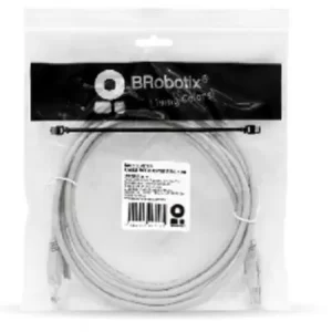 Cable de Red, Cat5e, 1 Mt, RJ-45, RJ-45, 100% cobre, Macho/Macho, contactos c/baño de oro, Gris, 497134 BROBOTIX