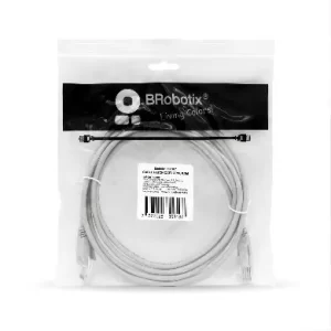 Cable de Red, Cat6, 50 Cms, RJ-45, RJ-45, 100%, cobre, Macho/Macho, contactos c/baño de oro, Gris, 308187 BROBOTIX