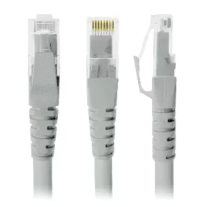 Cable de Red, Cat6, 2 Mts, RJ-45, RJ-45, 100% cobre, Macho/Macho, contactos c/baño de oro, Gris, 308200 BROBOTIX