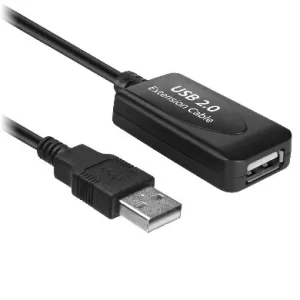 Cable de Extensión Activa USB de Alta Velocidad USB A Macho/USB A Hembra, 10 m, Repetidor integrado V2.0, Brobotix (963869)             