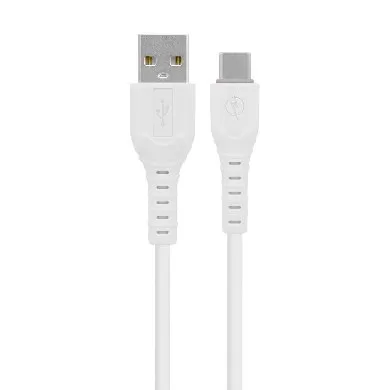 CABLE CARGA RÁPIDA USB V3.0 TIPO "C", PVC, 1.0 M, BLANCO (6001783), Brobotix