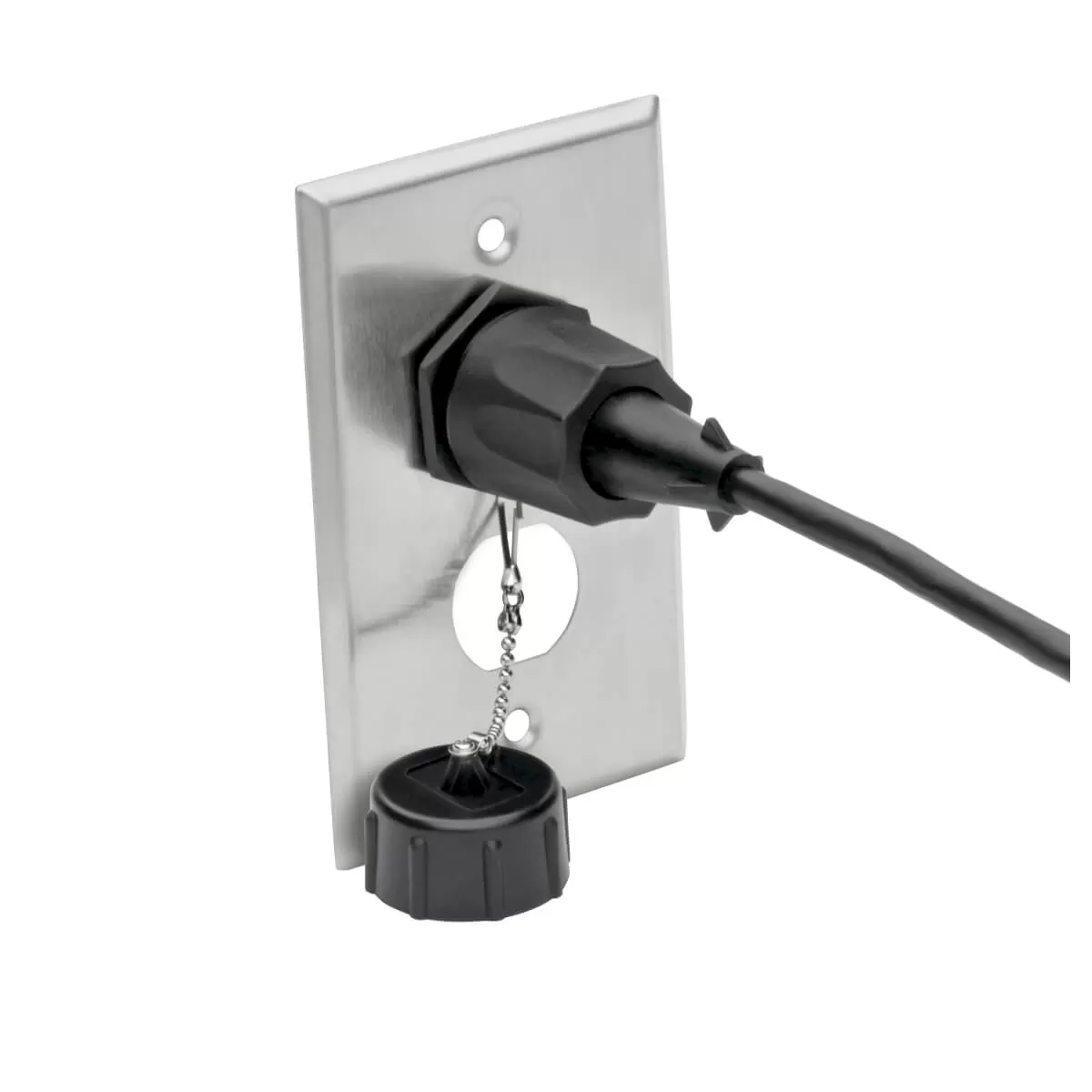 Placa Frontal de Ancho Sencillo de 2 Puertos TRIPP-LITE N206-FP02-IND, Plata, Acero inoxidable - Imagen 2