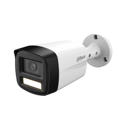DAHUA DH-HAC-HFW1209TLMN-A-LED-S3 - Camara Bullet Full Color de 2 Mp/ 1080p/ p2.8mm/ 108°/ Microfono/ 40 Metros IR/ DWDR/ IP67/ Metalica+Policarbonato