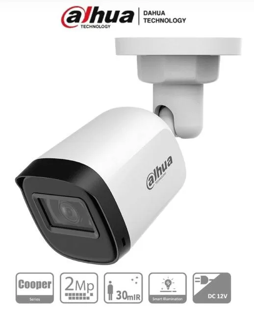 DAHUA HAC-B1A21N-U-28 - Camara Bullet de 2 Megapixeles/ Lente de 2.8 mm/ 30 Metros de IR/ 100 Grados de Apertura/ IP67/ Soporta: CVI/TVI/AHD y CVBS