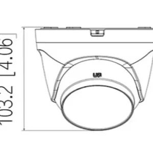 DAHUA DH-IPC-T1E40 - Camara IP Domo de 4 Megapixeles/ Lente de 2.8 mm/ 93 Grados de Apertura/ H.265+/ WDR Real de 120 dB/ IR de 30 Metros/ IP67/ PoE