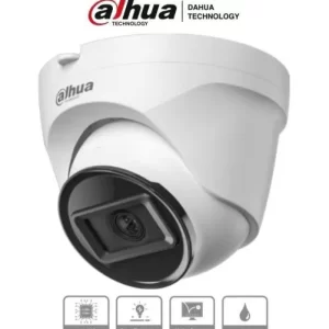 DAHUA IPC-T1E20 -Camara IP Domo de 2 MP, lente de 2.8 mm y 99° de visión. IR de 30 m, protección IP67,PoE. DWDR, 3D NR, HLC, BLC y compresión H.265+