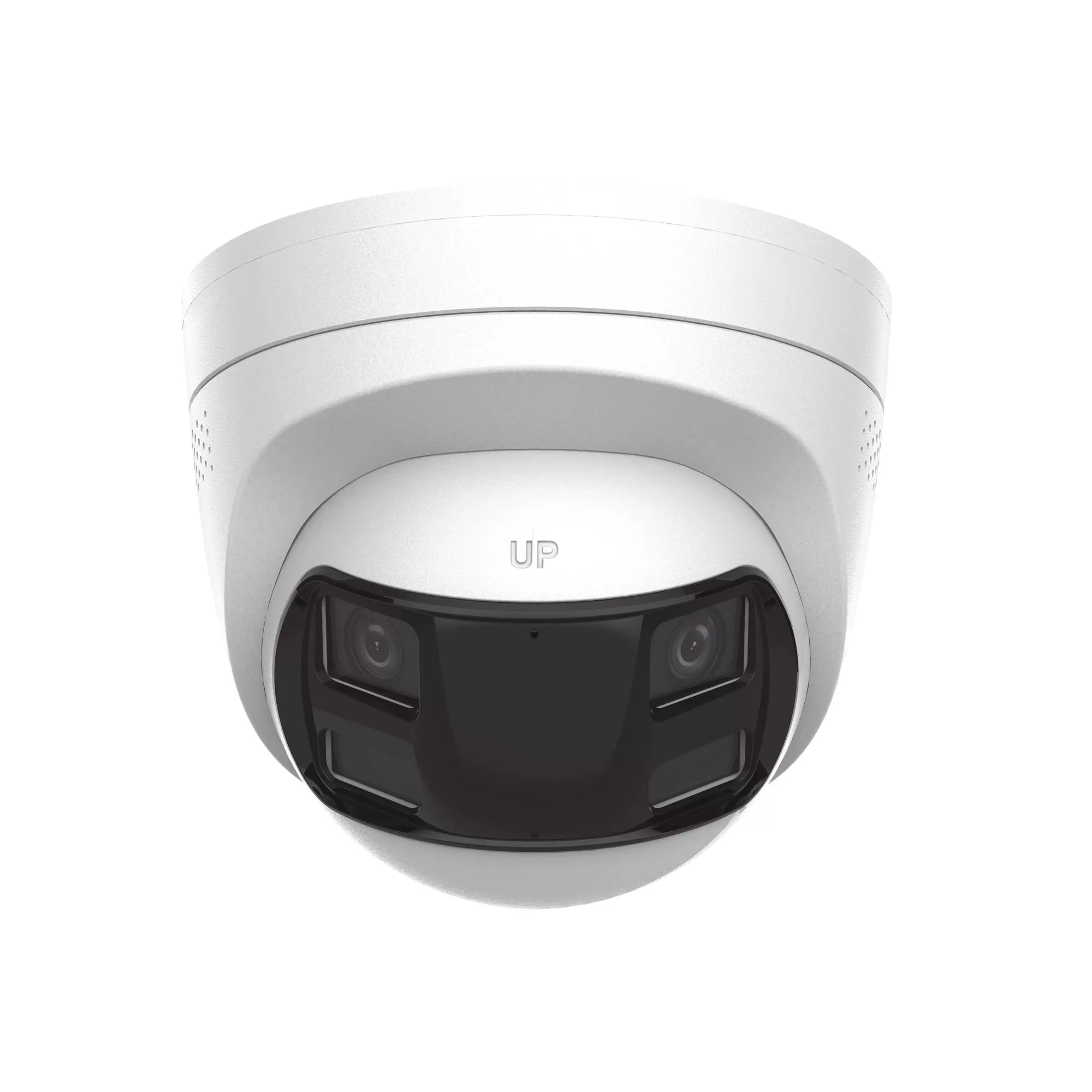 Turret IP 8mp/ Imagen Panorámica 180°/ PoE/ IP67/ Audio Bidireccional/ Alarma Visual y Auditiva Integrada / Smart Supplement Light / Micro SD 512 GB