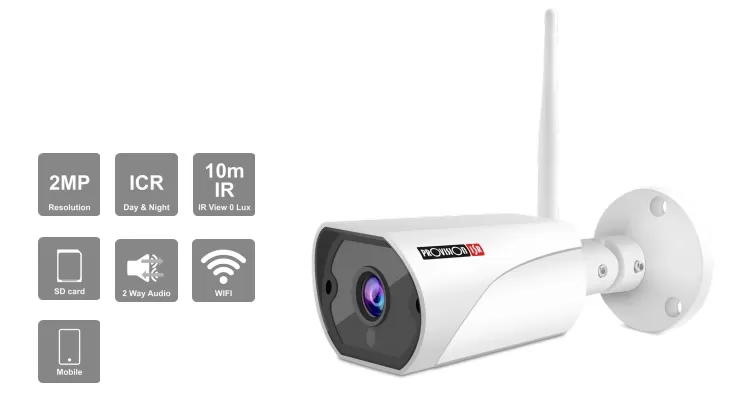 Camara WiFi 2 MP Exterior, IR hasta 10 mts, 2 vias de audio, micrófono incluido, detección de movimiento, MicroSD(128GB), Wireles (b/g/n), IP66 - Imagen 4