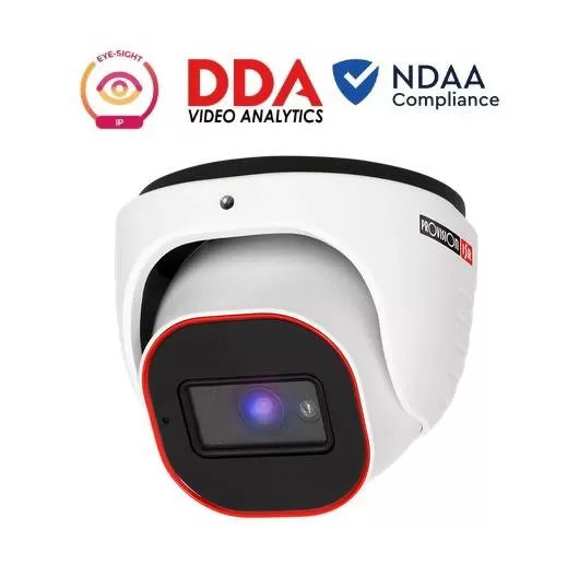 Camara domo IP 2 MP, Lente fijo 2.8mm (108°), IR hasta 20 mts, DDA2 (Reconocimiento facial), microfono, WDR, SD(128GB), IP67