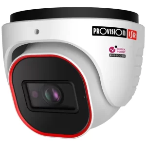 Camara domo IP 4 MP, Lente 2.8mm (96°), de dia detecta hasta 60 mts/Reconoce:12 mts/Idetifica: 6 mts, IR hasta 20 mts, RF, microfono, CheckPoint,IP67