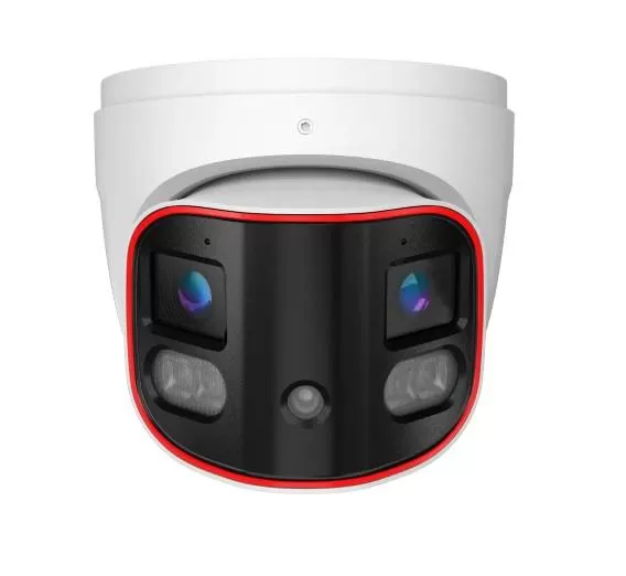 Cámara Domo panorámica IP 8 MP, Lente 2.8mm (180°), de dia detecta hasta 20 mts, IR hasta 20 mts,LED híbrido, DDA2, Microfono incorporado, WDR, IP67