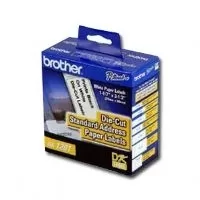 Etiqueta blanca de papel Brother DK1201, 400 etiquetas de 29 mm de ancho x 90.3 mm de largo. Impresión en negro. QL800 / QL810W / QL1110NWB.