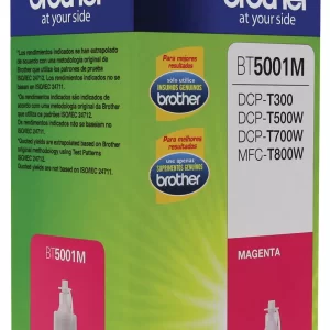 Botella de tinta Brother BT5001M magenta, rendimiento aproximado 5,000 páginas, compatible con DCPT220, DCPT520DW, DCPT720DW, MFCT920DW