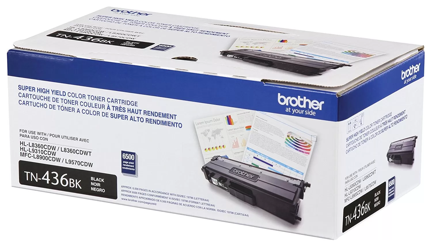 Tóner Brother Valor TN436BK negro, rendimiento aproximado 6,500 páginas, compatible con MFCL8900CDW, MFCL9570CDW, HLL9310CDW - Imagen 3