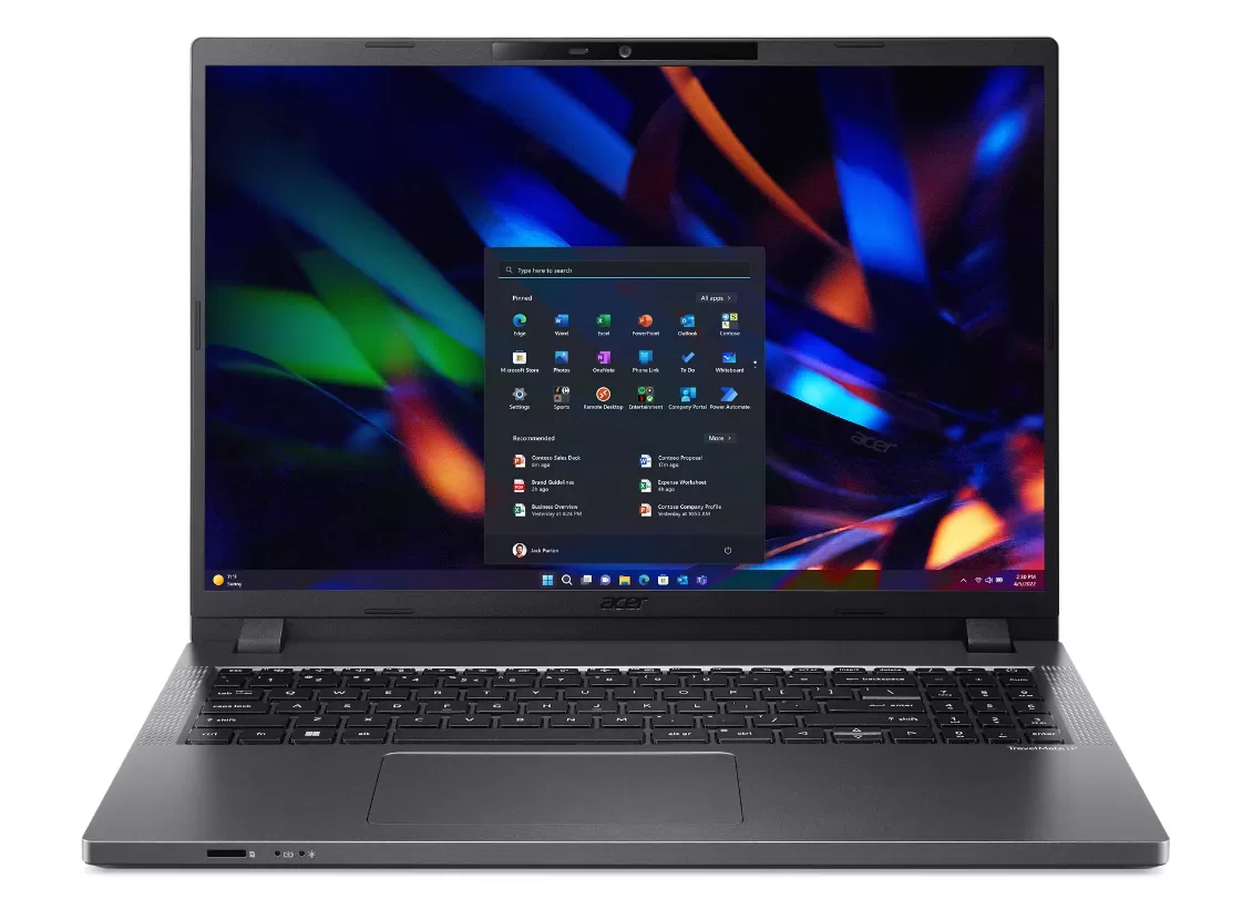LAPTOP ACER TRAVELMATE P2 CORE I5-1335U; 16 WUXGA IPS; 8 GB RAM; 512GB; FINGERPRINT; WIN 11 PRO; 1 año de garantía + 1 año contra Robo; GRIS ACERO
