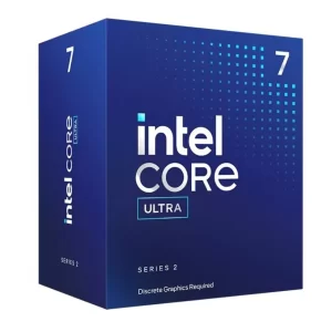Procesador Intel Core Ultra 7 de 5.3 GHz, 20 núcleos (8P + 12E), 33 Tops (IA), Socket LGA 1851 con disipador, No gráficos.