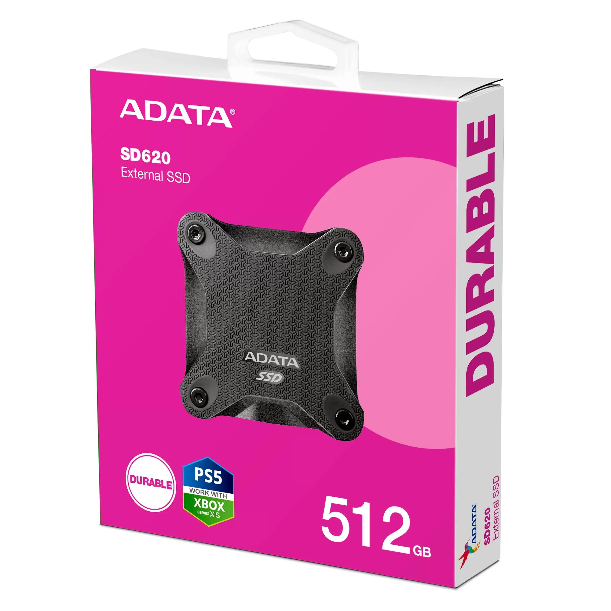 SSD Externo ADATA SD620 512GB. USB 3.2 Gen2, Velocidad de transferencia de hasta 520 MB/s, resistente a impactos grado MIL-STD Color NEGRO. N.P. SD620-512G - Imagen 4