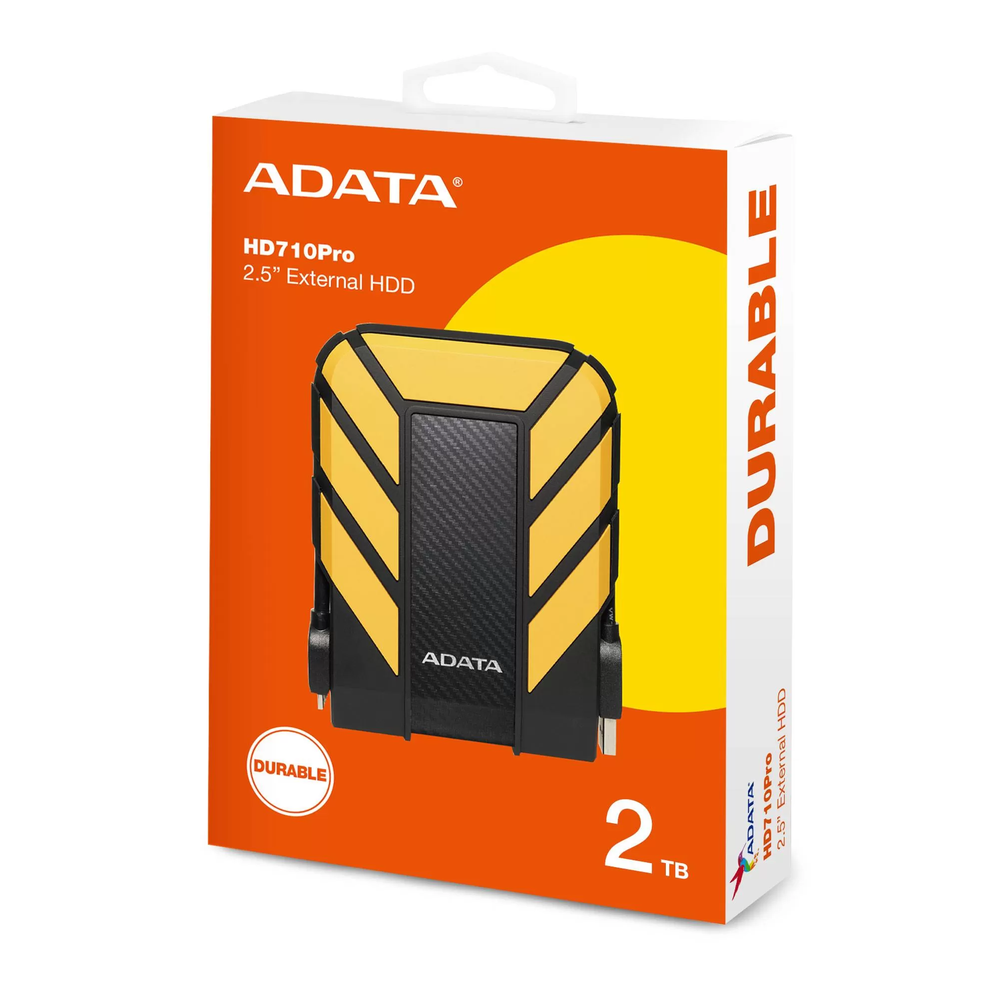 Disco Duro Externo HD710 PRO 2TB 2.5 Pulgadas Interfaz USB 3.2 Gen1. Impermeable y resistente a golpes. Color AMARILLO AHD710P-2TU31-CYL - Imagen 3
