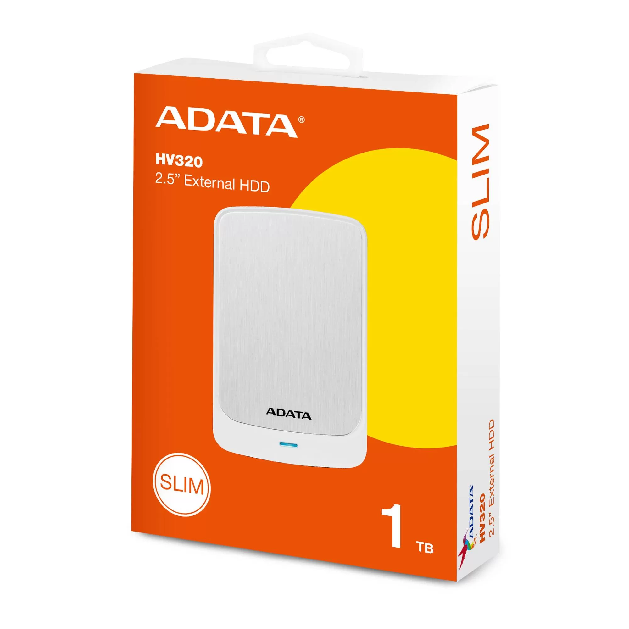 Disco Duro Externo ADATA 2.5 HV320 1TB, USB 3.2, Gen1 (USB 5Gbps) compatible con 3.1 y 2.0. BLANCO. AHV320-1TU31-CWH - Imagen 4