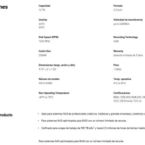 DD WD RED PLUS WD120EFGX 12TB 3.5