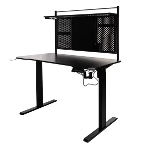 Escritorio Gamer fibra de carbón (NA-0647), Electrico, Incluye Accesorios, fibra de carbono, color negro Modelo: NA-0647