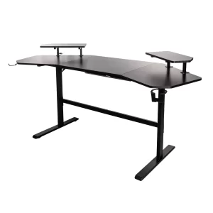 Escritorio Gamer fibra de carbón (NA-0648), Escritorio XL, fibra de carbono, color negro Modelo: NA-0648