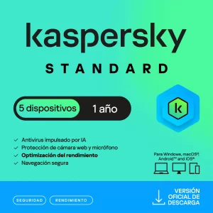 Kaspersky Standard 5 Dispositivos 1 Año (Anti-virus)