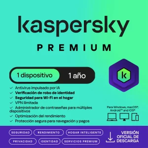Kaspersky Premium 1 Dispositivo 1 Año Descarga Electrónica