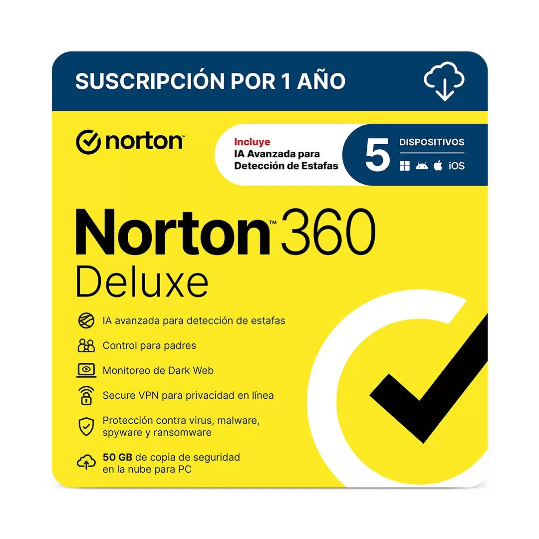 ESD Norton 360 Deluxe 5 Dispositivos 1 Año 21430635