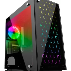 Gabinete GAMER BALAM RUSH TALOS GI980 Micro Tower Micro ATX Y Mini ITX Cristal Templado USB 3.0 3 VENT