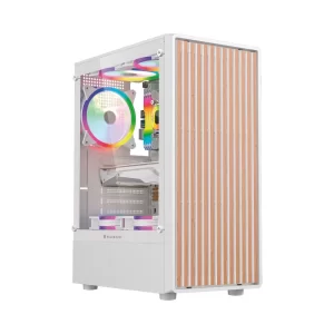 Gabinete Gamer Media Torre ATX Dragonfly Wood GM580CW Factor: ATX, Micro Atx - Mini ITX