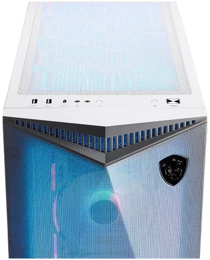 Gabinete MSI MPG GUNGNIR 300R AIRFLOW WHITE, Midi-Tower, PC, ATX, EATX, ITX, micro ATX, Blanco - Imagen 4
